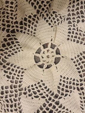 Handmade Cream Crochet Doily - Decorative Table Accent